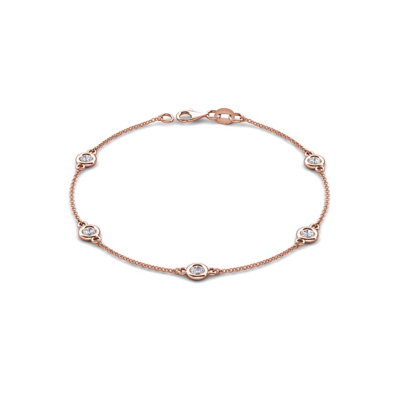 Aizza (5 Stn/4 mm) Lab Grown Diamond Station Bracelet 