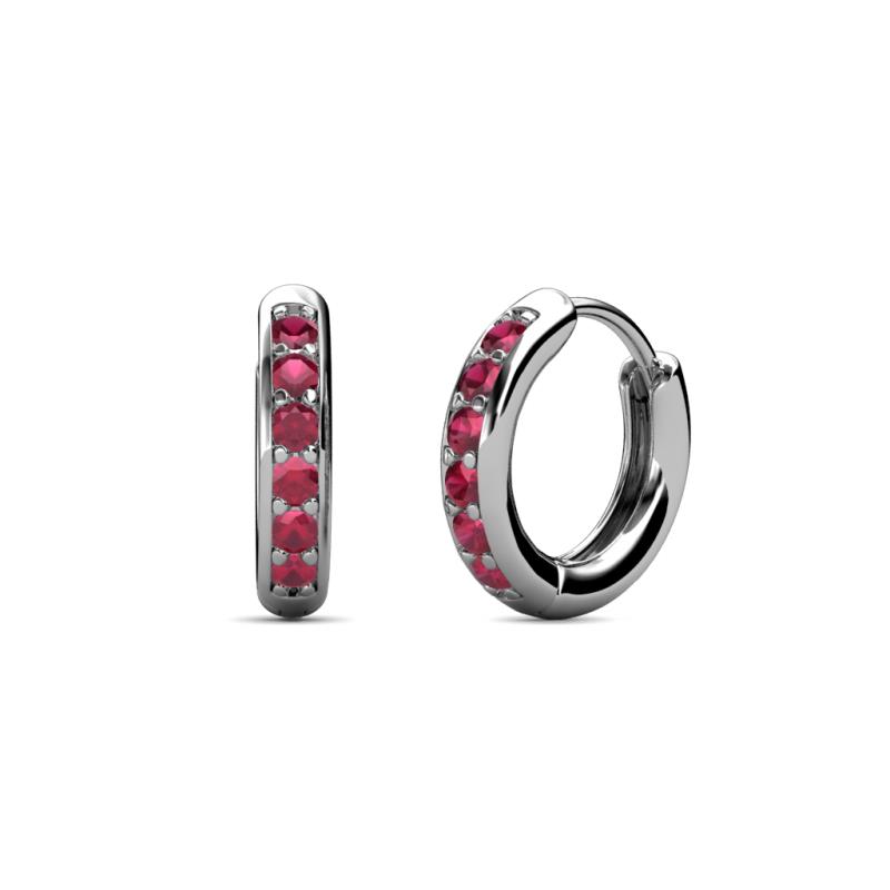 Cianna Petite Ruby Hoop Earrings 