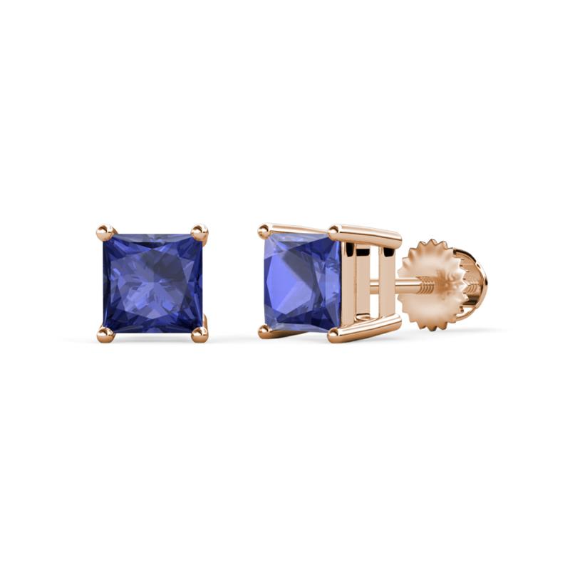 Zoey Iolite (4mm) Solitaire Stud Earrings 
