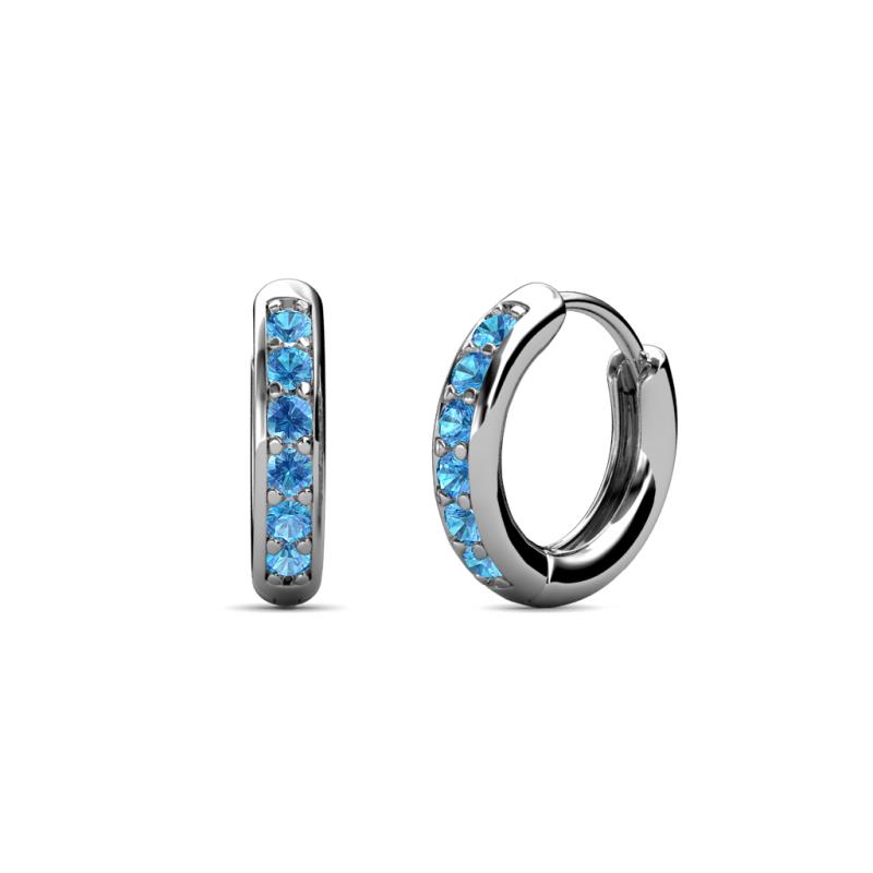 Cianna Petite Blue Topaz Hoop Earrings 