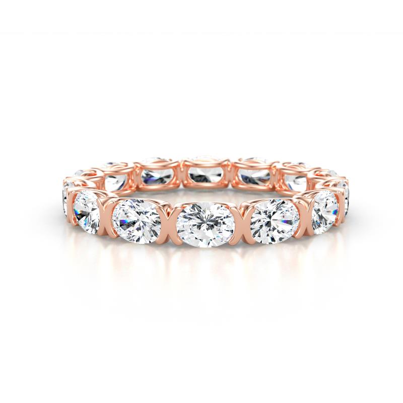 Abigail 2.10 ctw Oval Shape Lab Grown Diamond Comfort fit Eternity Band 