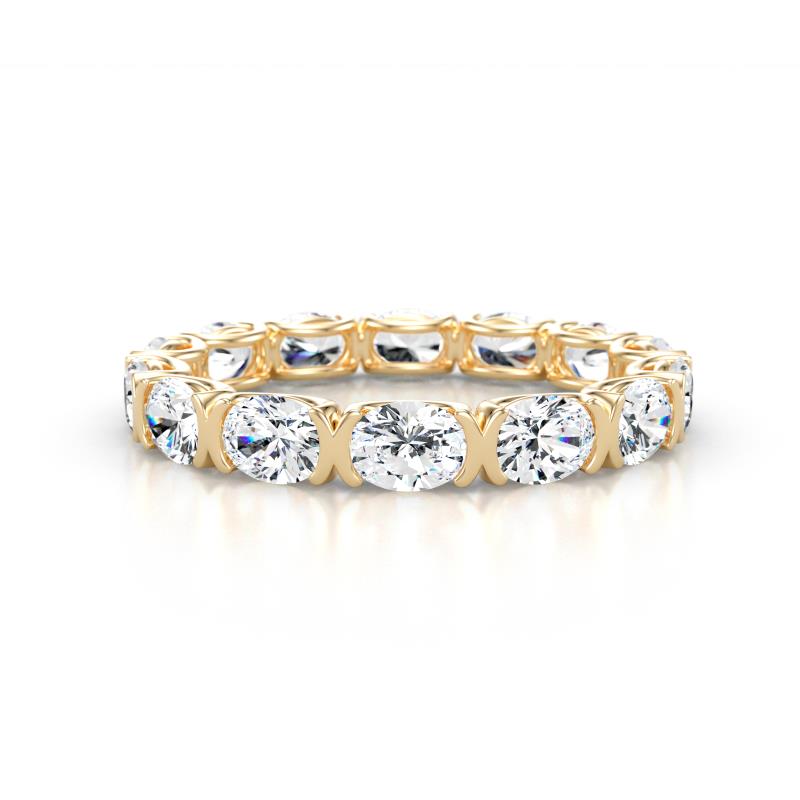 Abigail 2.10 ctw Oval Shape Diamond Comfort fit Eternity Band 