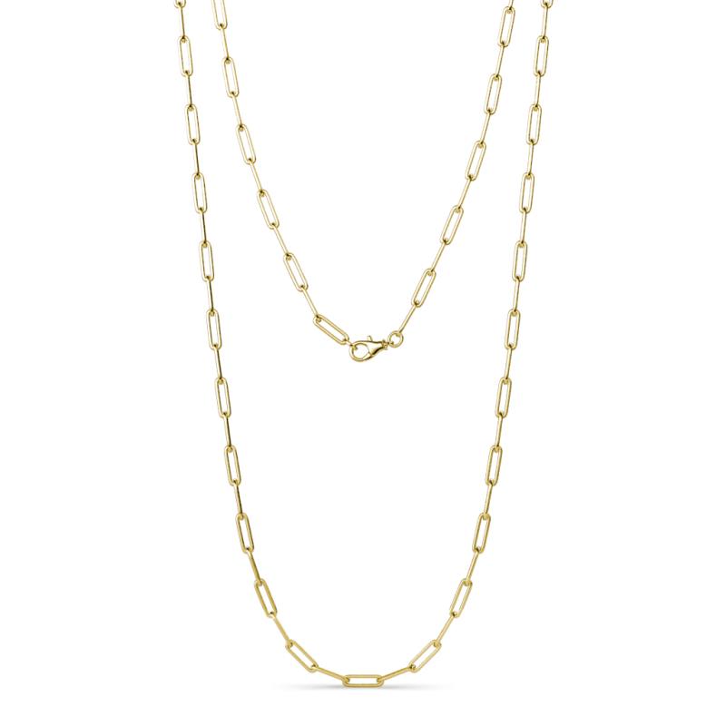 Sandra Small Rectangle (11.00 x 3.20 mm) Light Weight Paperclip Chain Necklace 