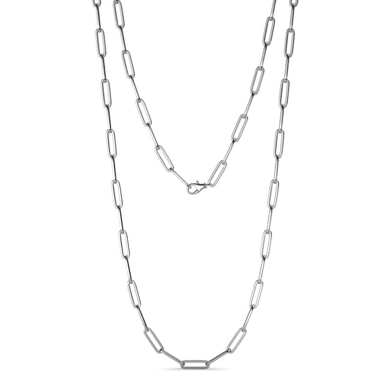 Sandra Medium Rectangle (14.00 x 4.20 mm) Light Weight Paperclip Chain Necklace 