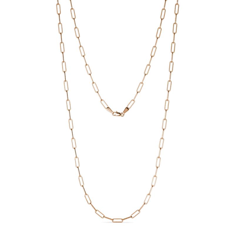 Norah Small Rectangle (9.00 x 3.00 mm) Solid Paperclip  Chain Necklace 