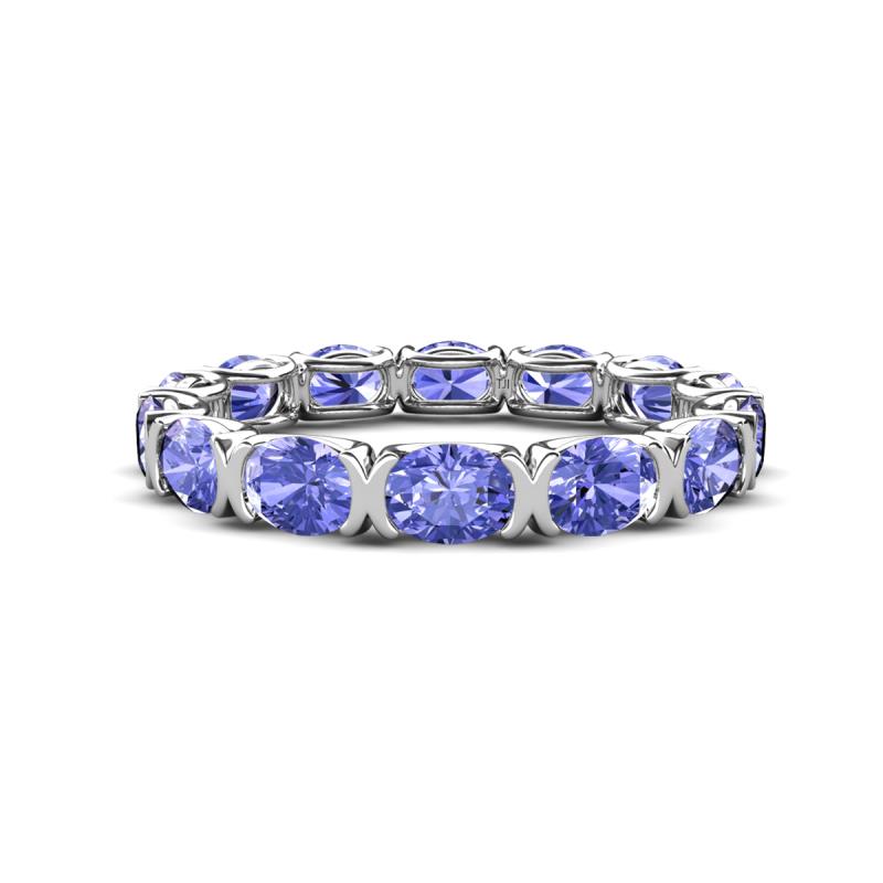 Abigail 2.80 ctw Oval Shape Tanzanite Comfort fit Eternity Band 