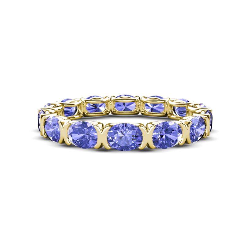 Abigail 2.80 ctw Oval Shape Tanzanite Comfort fit Eternity Band 