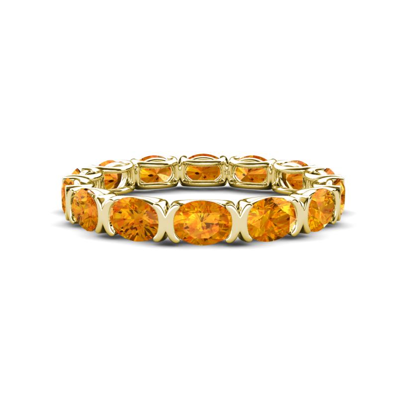 Abigail 2.38 ctw Oval Shape Citrine Comfort fit Eternity Band 