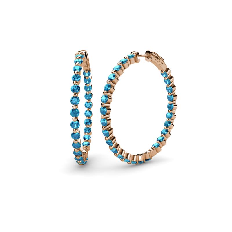 Estella London Blue Topaz Hoop Earrings 