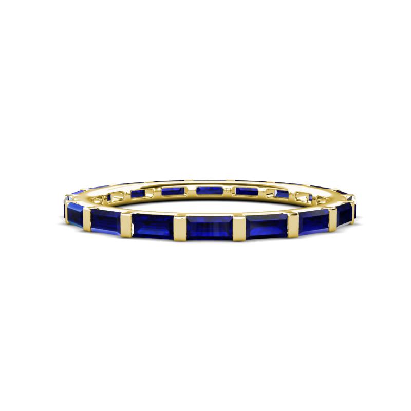 Elise 1.26 ctw Baguette Shape Blue Sapphire Comfort Fit Eternity Band 