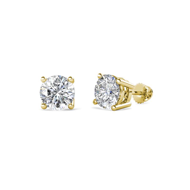 Alina 2.50 ctw GIA Certified Natural Diamond (SI2/HI) Four Prongs Solitaire Stud Earrings 