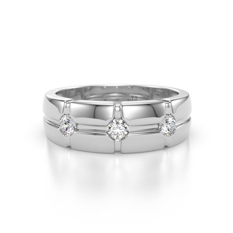 Isaac 0.26 ctw Lab Grown Diamonds Cross Patterned Men Band (7.50 mm) 