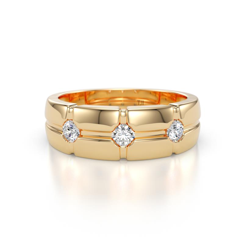 Isaac 0.26 ctw Lab Grown Diamonds Cross Patterned Men Band (7.50 mm) 