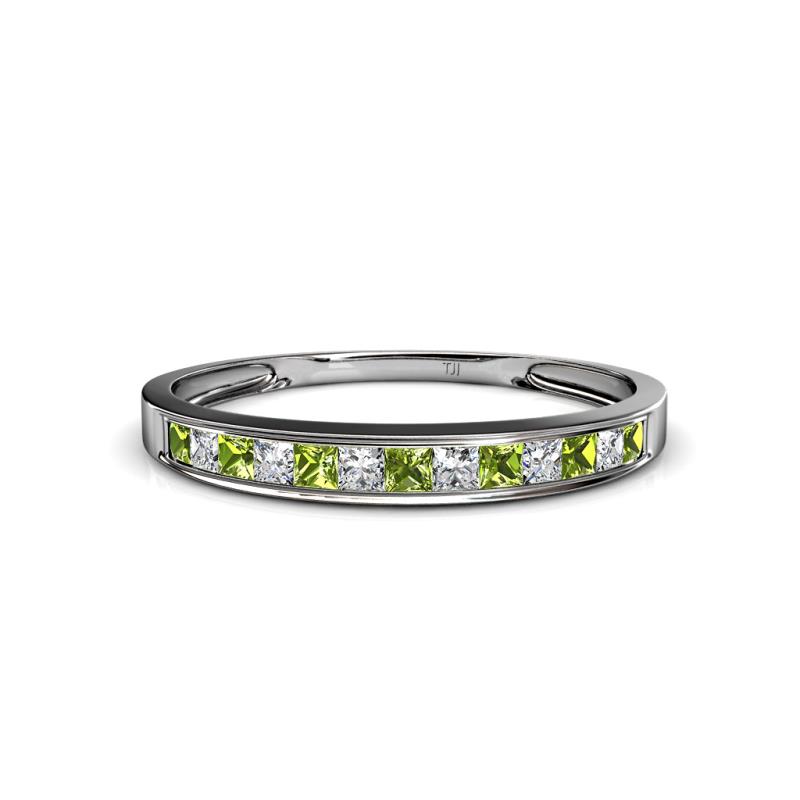 Aqilia 0.75 ctw Peridot and Lab Grown Diamond 2.00 mm Wedding Band 