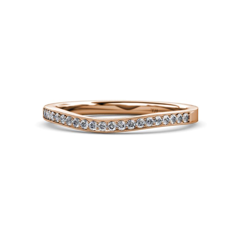 Freya Curved Wedding Band Accented Lab Grown Diamonds 