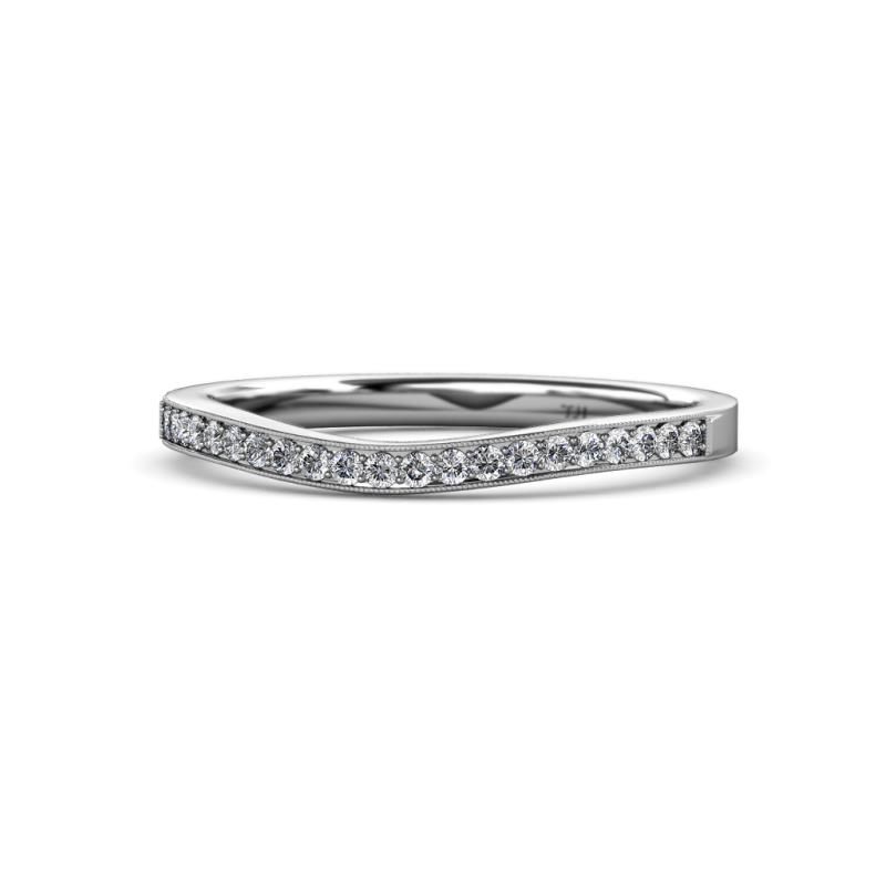 Freya Curved Wedding Band Accented Lab Grown Diamonds 