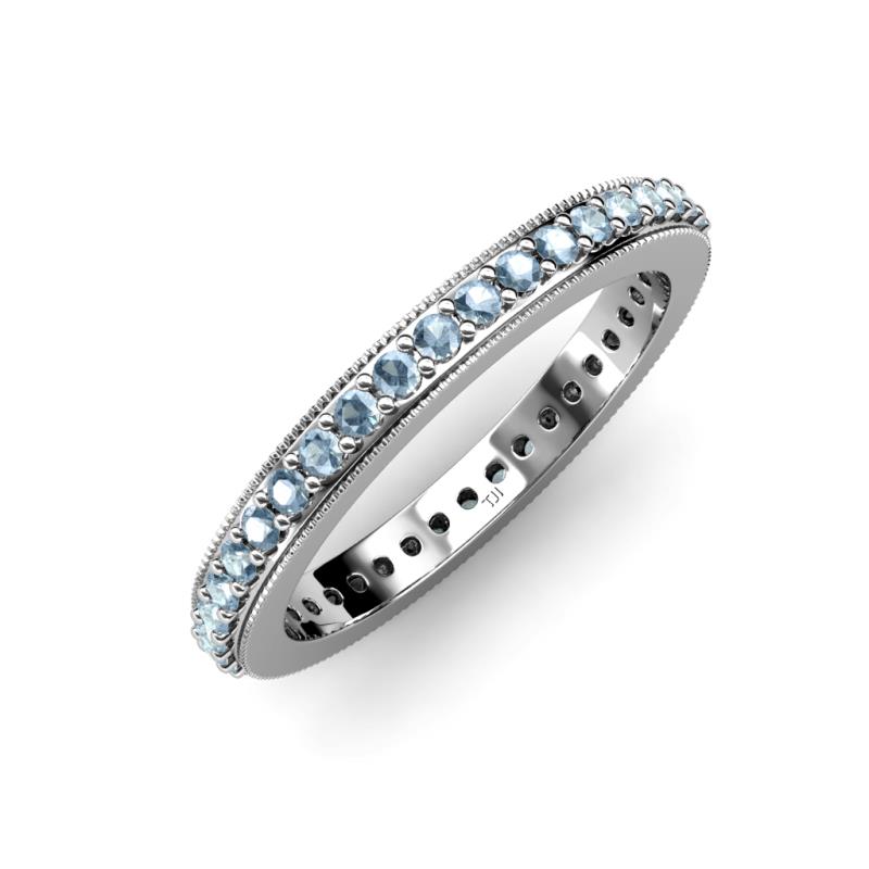 Caitlin Aquamarine Eternity Band 