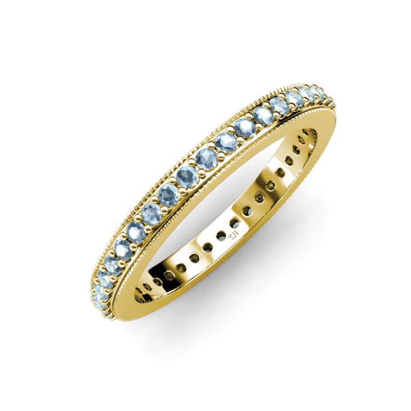Caitlin Aquamarine Eternity Band 