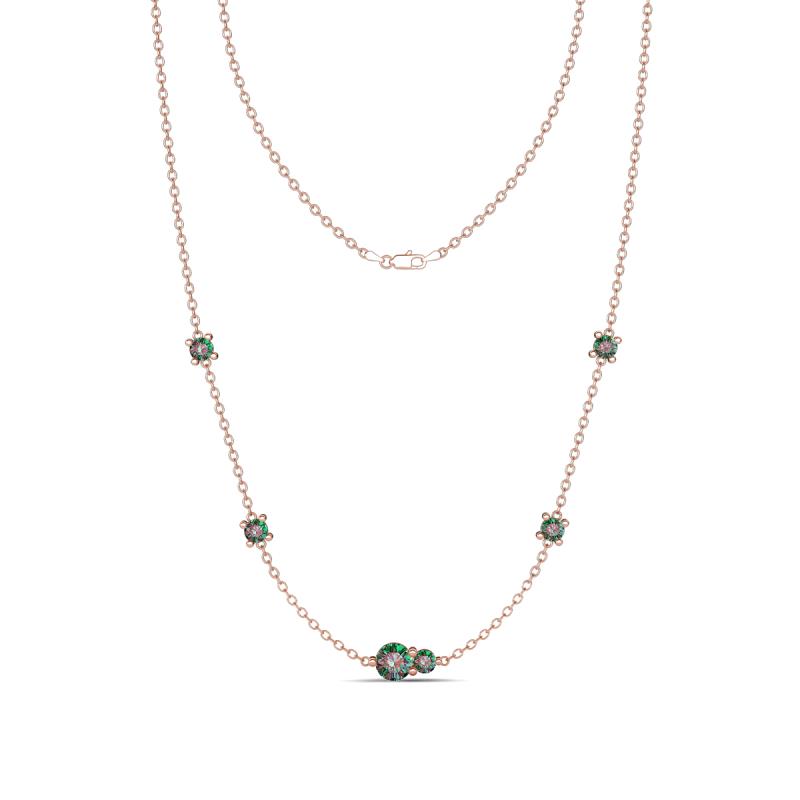 Linea 0.69 ctw Created Alexandrite (4 mm) Women Station Necklace 