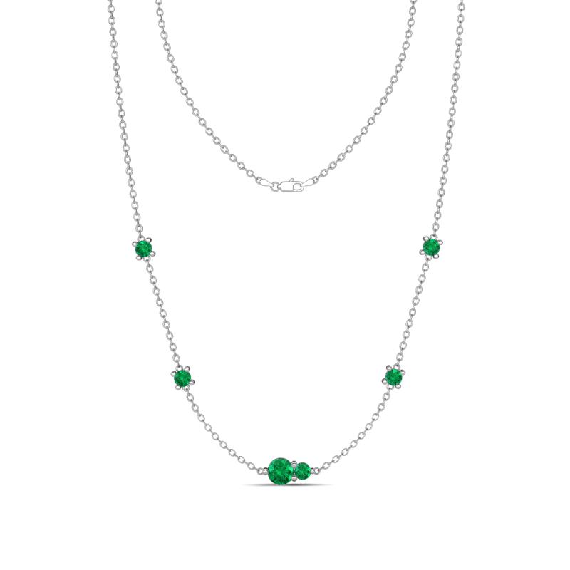Linea 0.45 ctw Emerald (4 mm) Women Station Necklace 