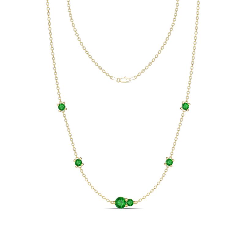 Linea 0.63 ctw Green Garnet (4 mm) Women Station Necklace 