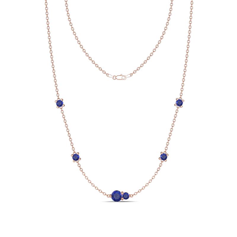 Linea 0.40 ctw Iolite (4 mm) Women Station Necklace 