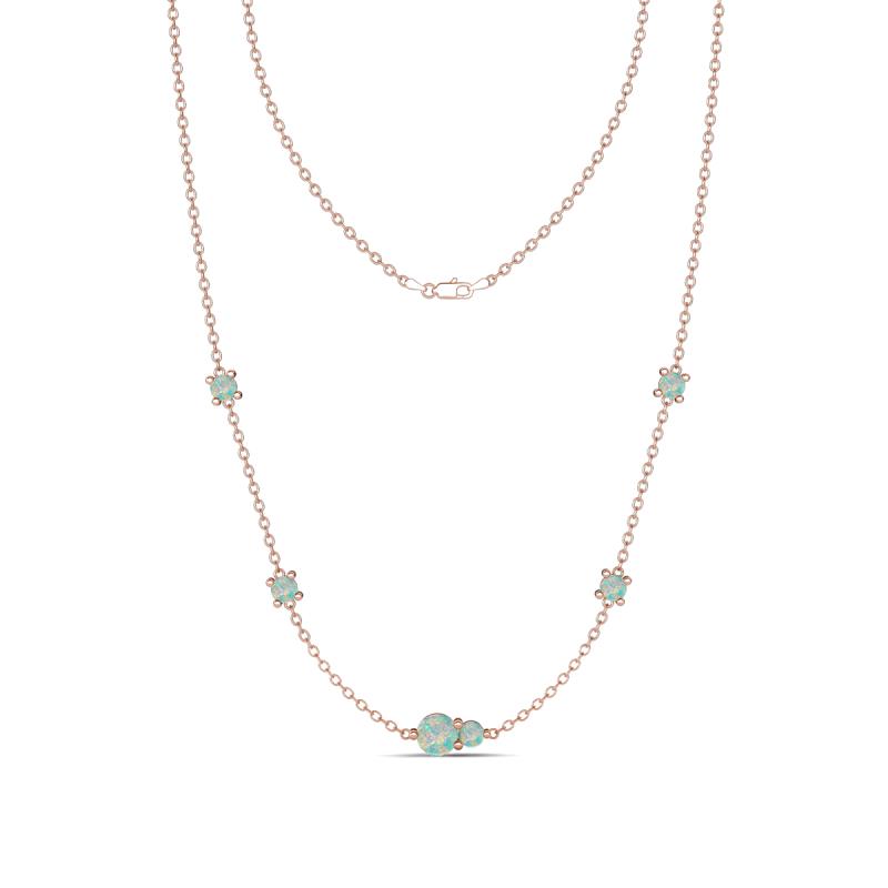 Linea 0.38 ctw Opal (4 mm) Women Station Necklace 