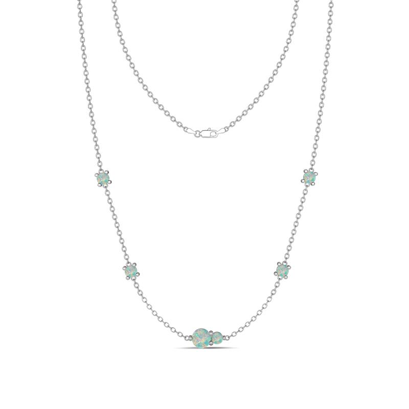 Linea 0.38 ctw Opal (4 mm) Women Station Necklace 