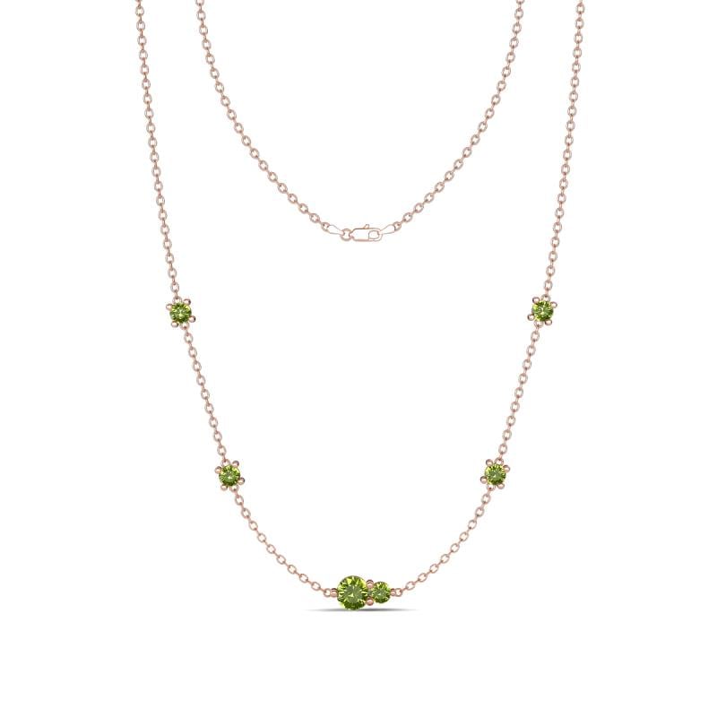 Linea 0.66 ctw Peridot (4 mm) Women Station Necklace 
