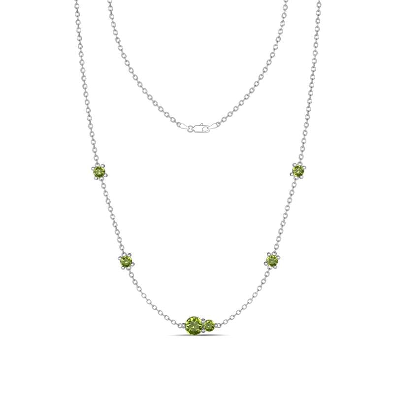 Linea 0.66 ctw Peridot (4 mm) Women Station Necklace 