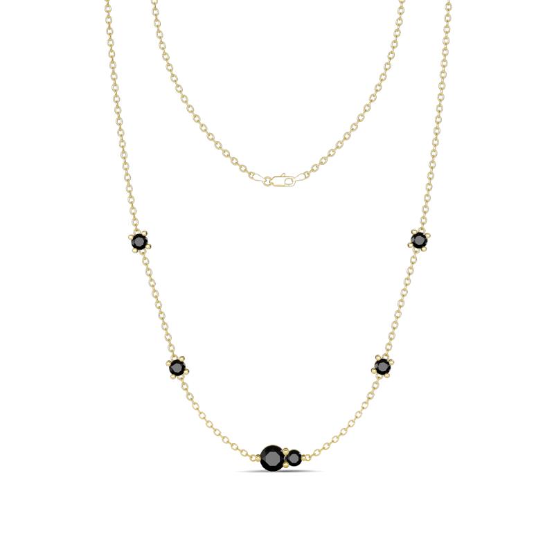 Linea 0.58 ctw Black Diamond (4 mm) Women Station Necklace 