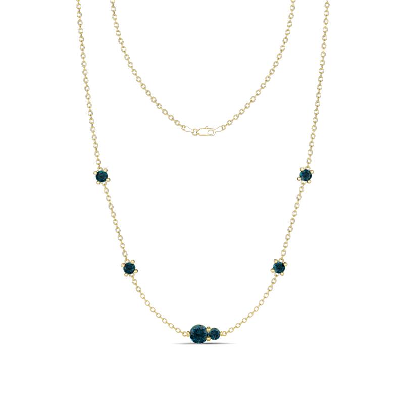 Linea 0.56 ctw London Blue Topaz (4 mm) Women Station Necklace 