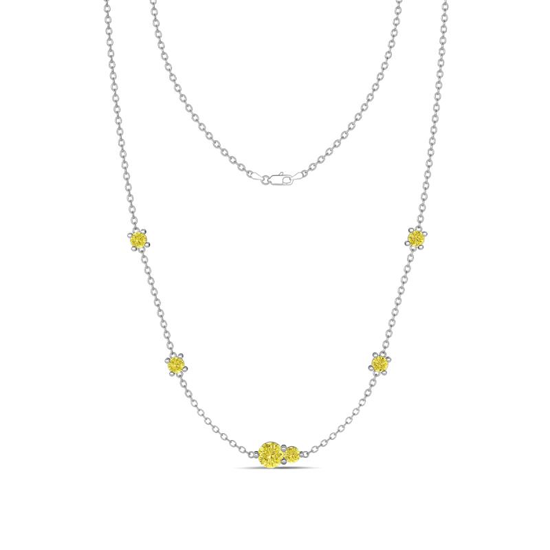 Linea 0.55 ctw Yellow Diamond (4 mm) Women Station Necklace 