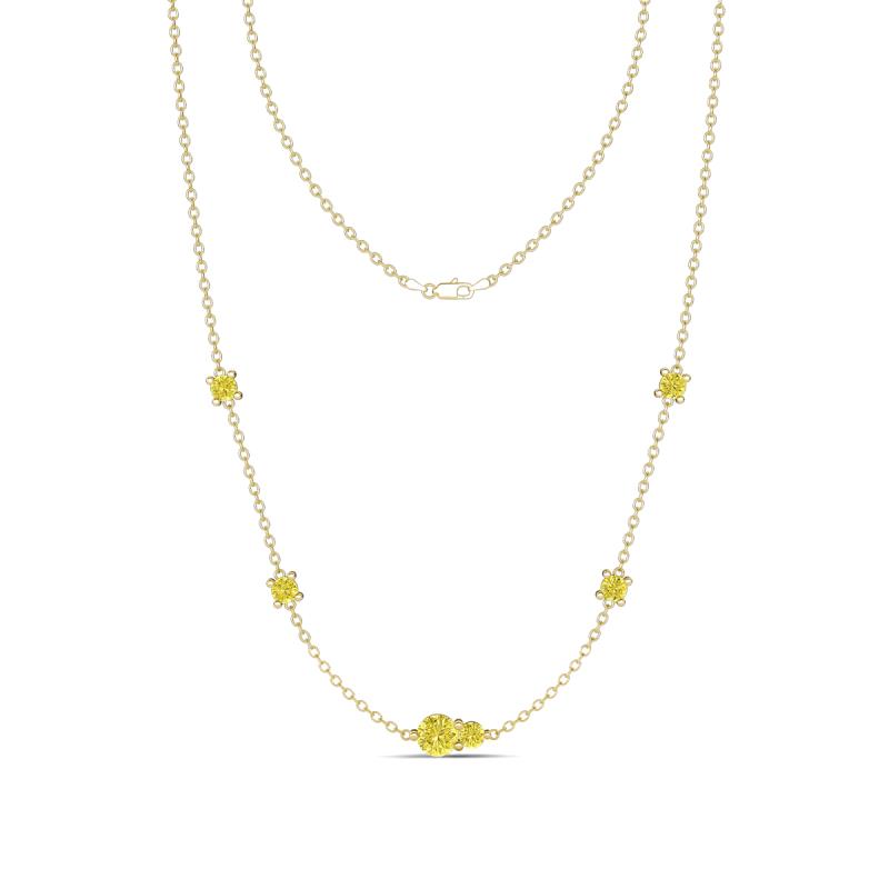 Linea 0.55 ctw Yellow Diamond (4 mm) Women Station Necklace 