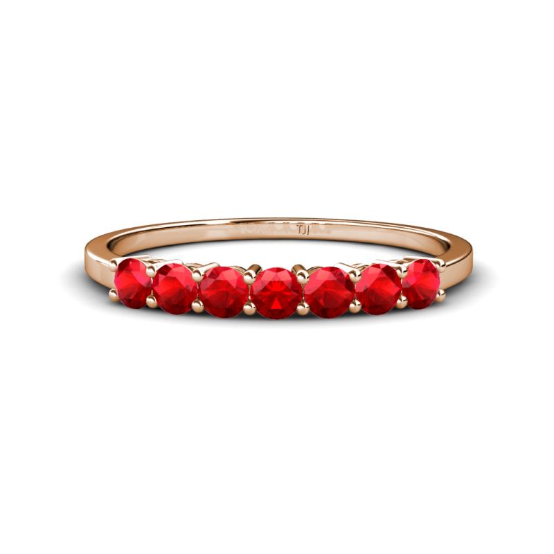 Vivian 3.00 mm Ruby Wedding Band 