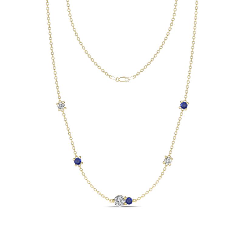 Linea 0.49 ctw Lab Grown Diamond (4 mm) and Iolite Women Station Necklace 