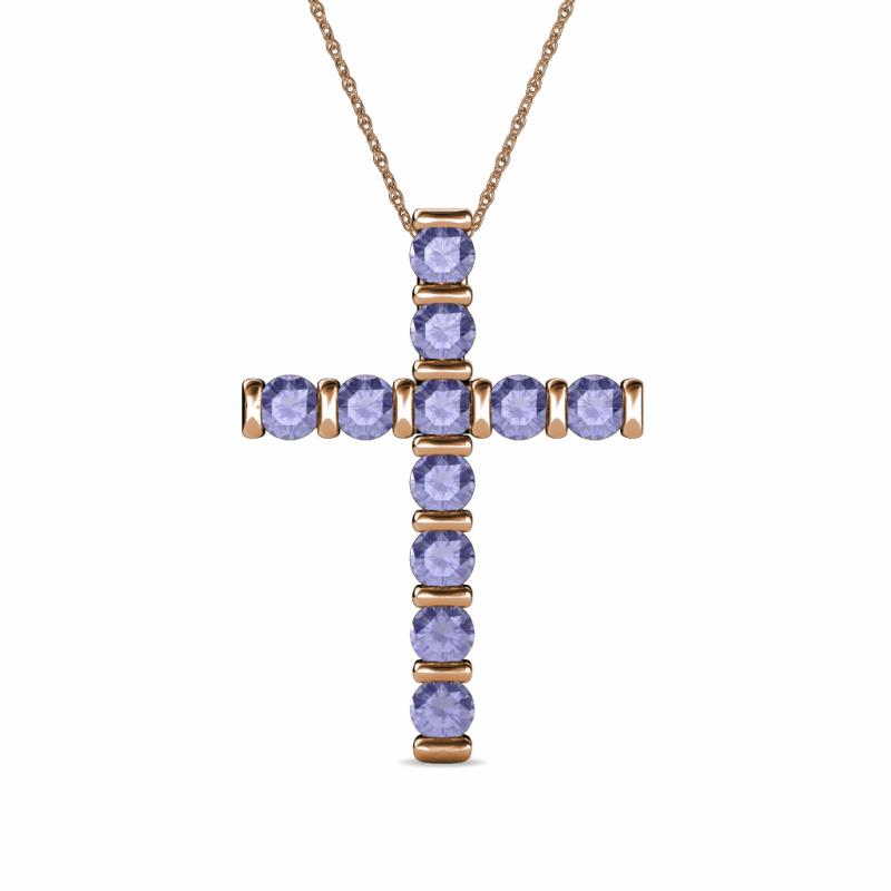 Amen Tanzanite Cross Pendant 