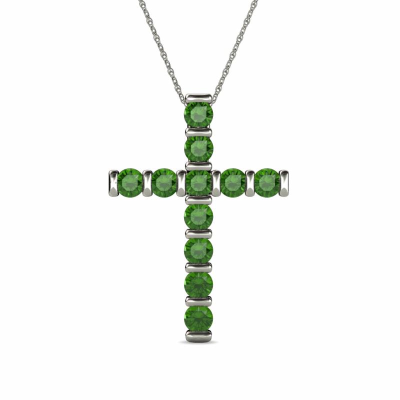 Amen Green Garnet Cross Pendant 