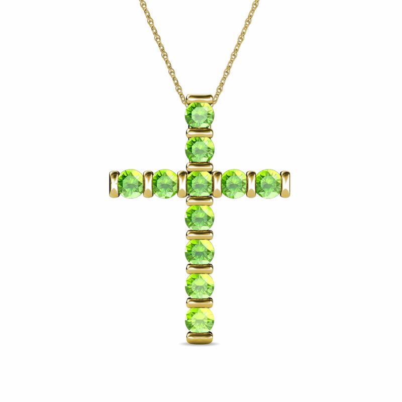 Amen Peridot Cross Pendant 
