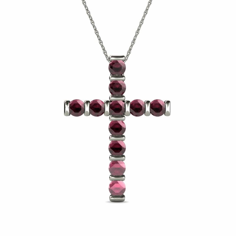 Amen Rhodolite Garnet Cross Pendant 