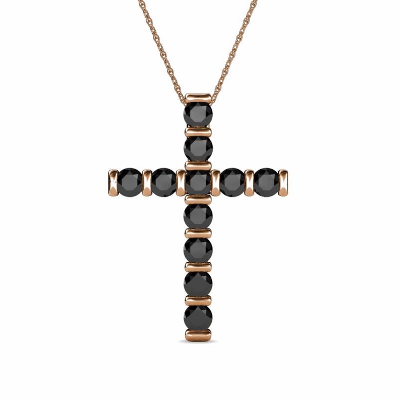 Amen Black Diamond Cross Pendant 