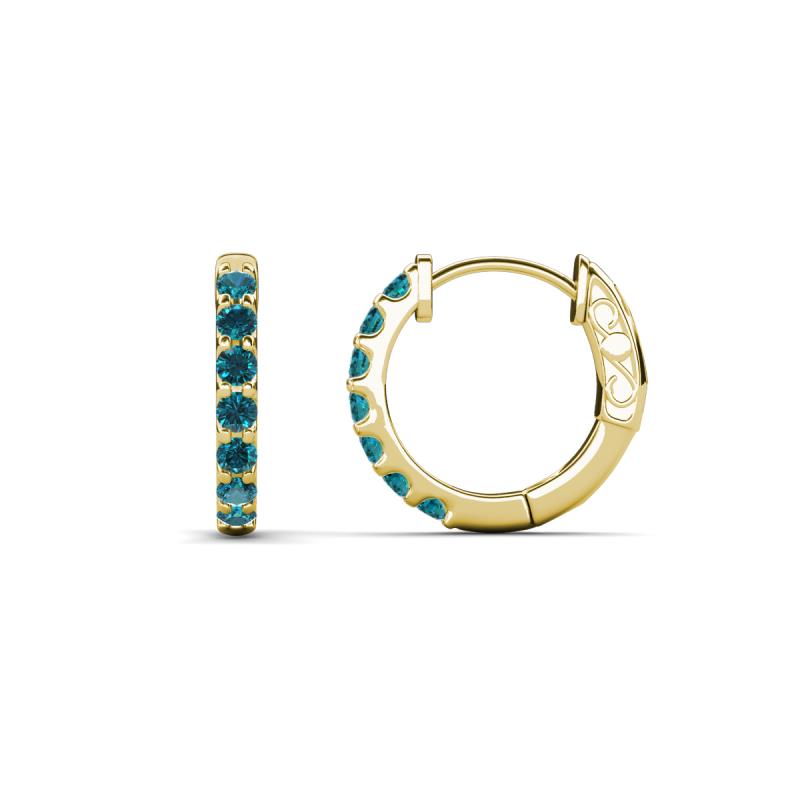 Nico 0.28 ctw Blue Diamond Small Huggie Earrings 