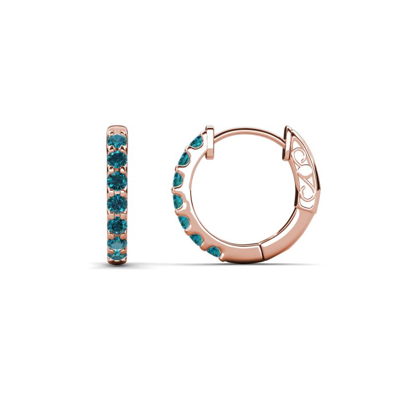 Nico 0.28 ctw Blue Diamond Small Huggie Earrings 