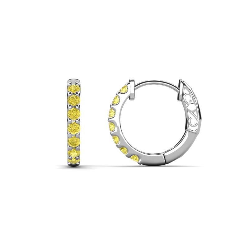 Nico 0.28 ctw Yellow Diamond Small Huggie Earrings 