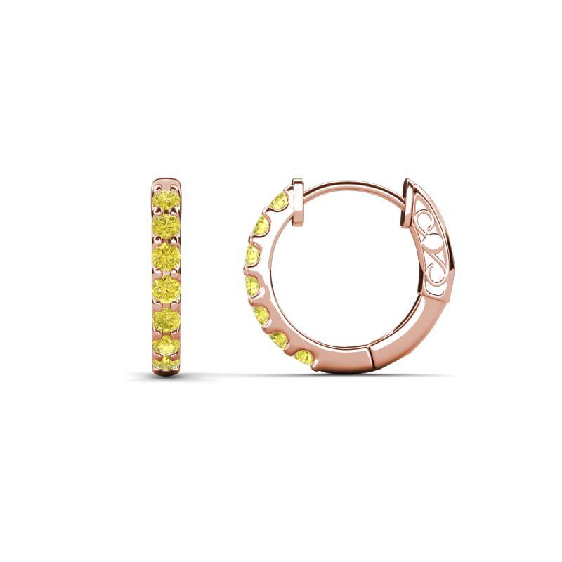 Nico 0.28 ctw Yellow Diamond Small Huggie Earrings 