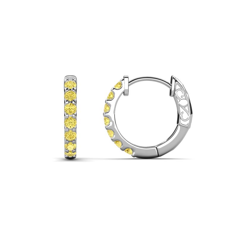 Nico 0.28 ctw Yellow Sapphire Small Huggie Earrings 