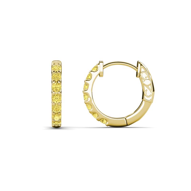 Nico 0.28 ctw Yellow Sapphire Small Huggie Earrings 