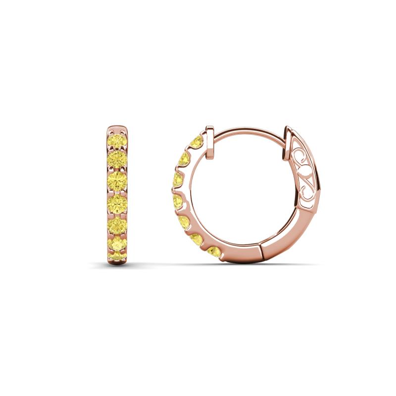 Nico 0.28 ctw Yellow Sapphire Small Huggie Earrings 