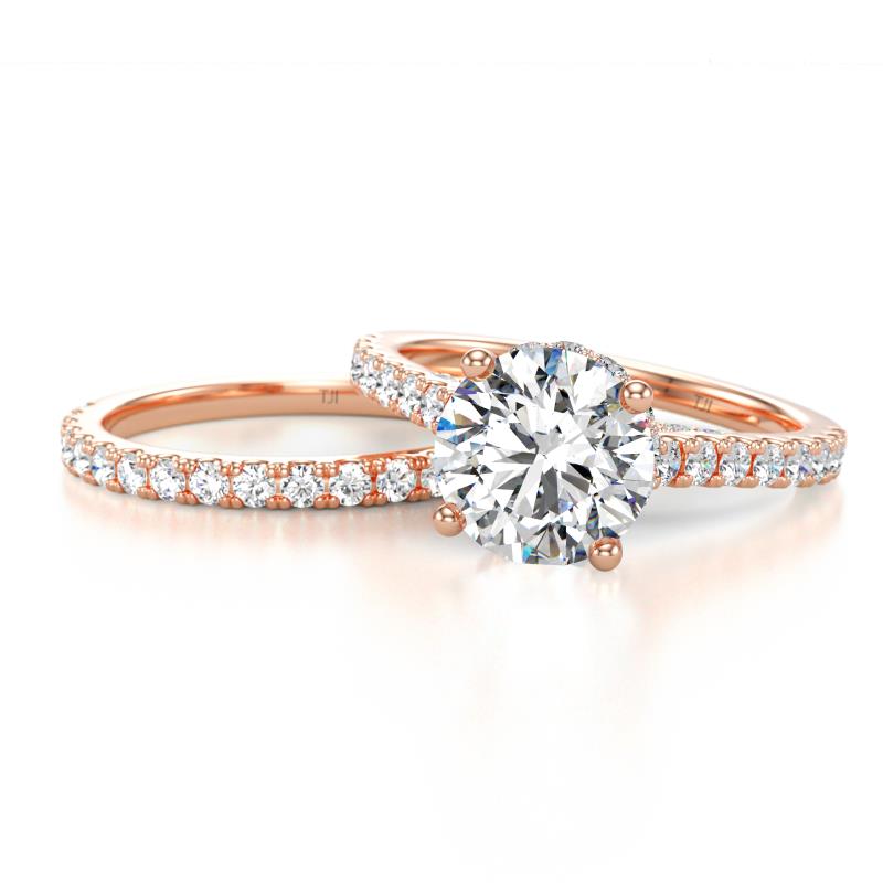 Kalina 2.22 ctw IGI Certified Lab Grown Diamond (7.00 mm) Bridal Set Ring  