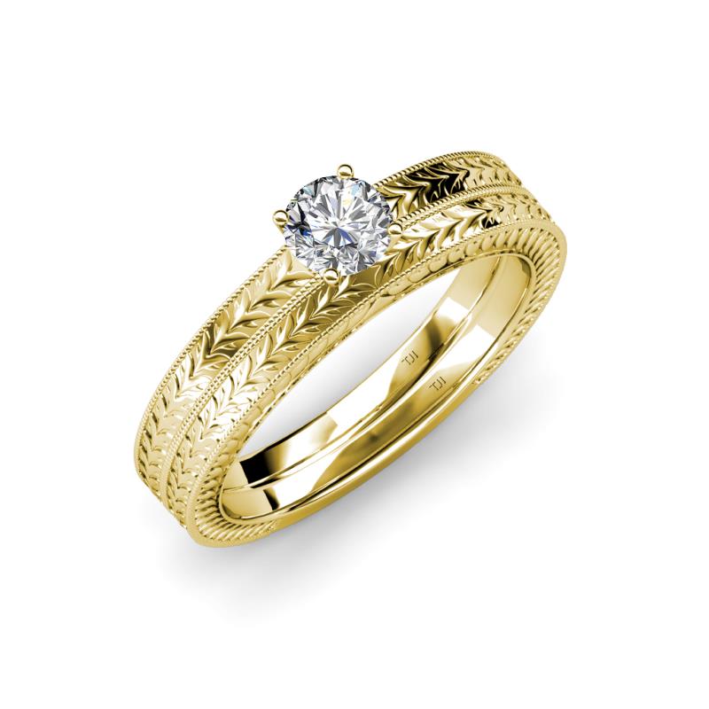 Keona 1.00 ctw IGI Certified Lab Grown Diamond (6.50 mm) Solitaire Bridal Set Ring  